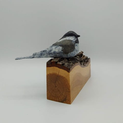 FL060 Little Chickadee on Gamble Oak at Hunter Wolff Gallery